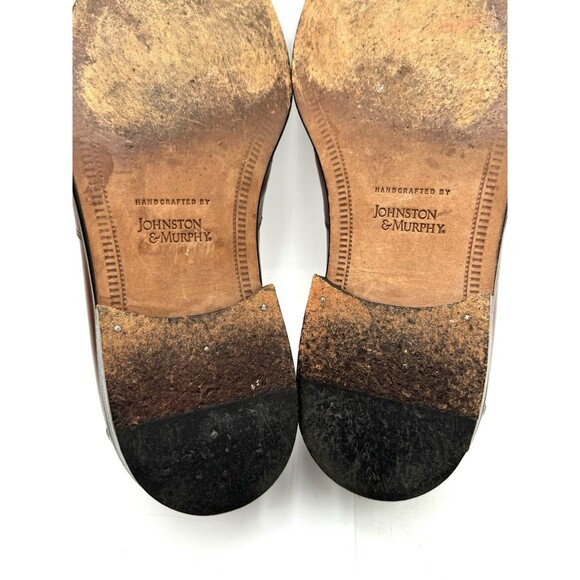Johnston & Murphy Horner Tassel Loafers Saddle Tan 8 1/2 W Handcrafted in Italy - Picture 11 of 12